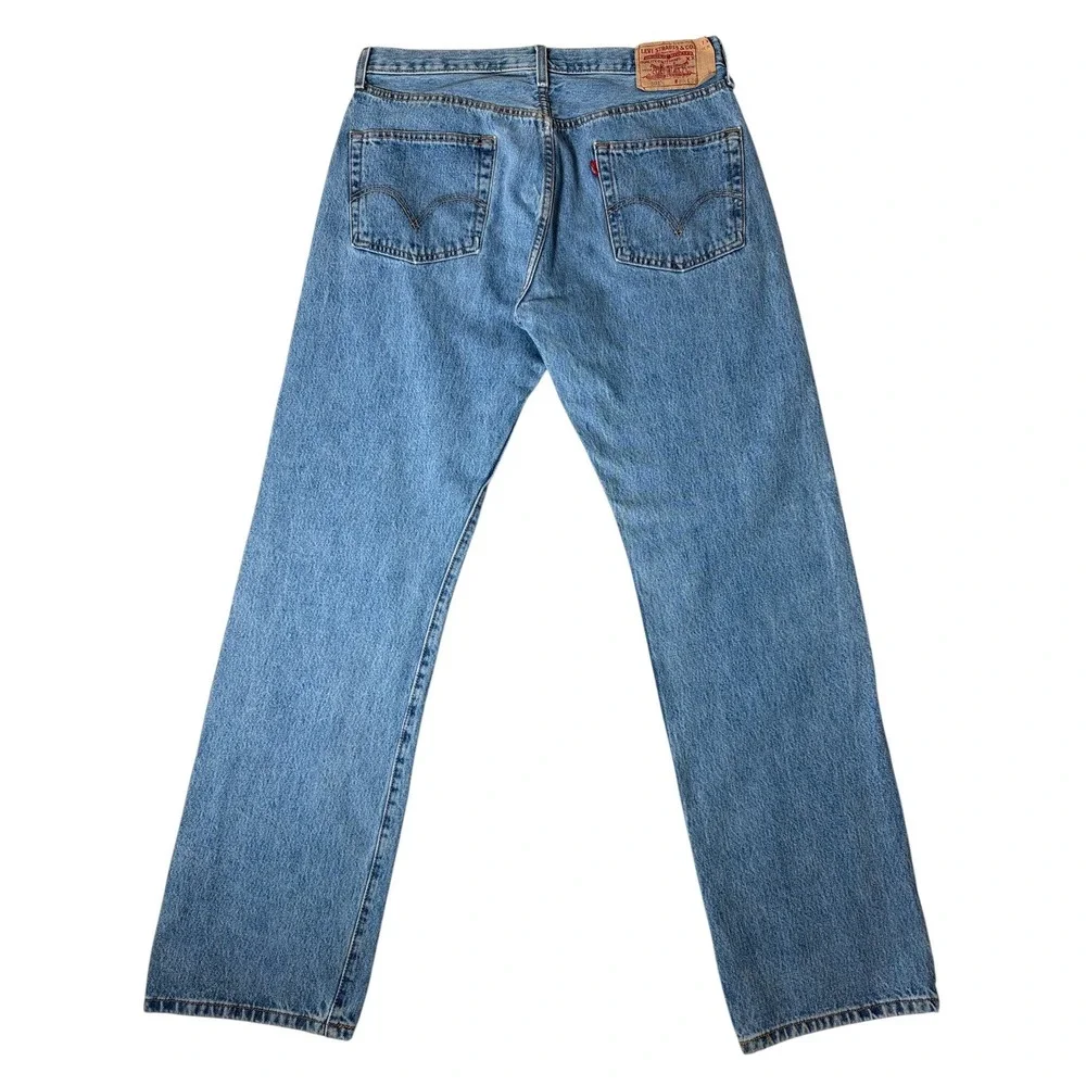 Levi's‎ 501 Original Fit Jeans Mens 36x34 Button Fly Blue Denim